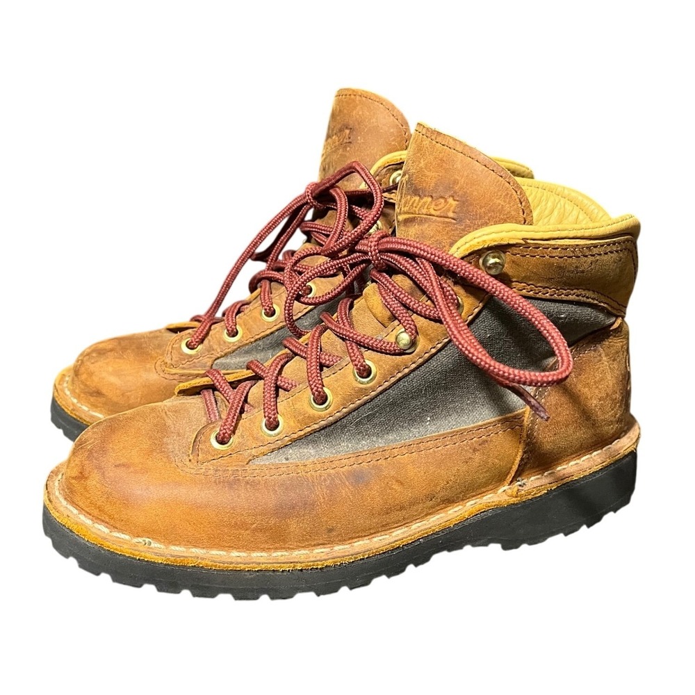 Danner Ridge Hiking Boots Women 6.5‎ Tan Gray Leather Gore-Tex 34114 Made in USA
